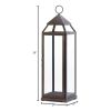 Tall Bronze Modern Candle Lantern - 25 inches