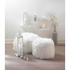 Country White Open Top Metal Candle Lantern - 16 inches