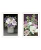 "Lilac & Wild Plum Bouquet" 2-Piece Vignette by House Fenway, Ready to Hang Framed Print, White Frame