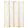 4-Panel Room Divider Cream 62.9"x66.9"x1.6" Fabric