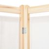 4-Panel Room Divider Cream 62.9"x66.9"x1.6" Fabric
