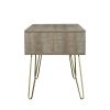 Modern Design TV stand stable Metal Legs with 2 open shelves to put TV, DVD, router, books, and small ornaments,Grey