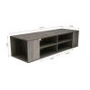 Wall Mounted Media Console; Floating TV Stand Component Shelf with Height Adjustable