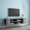 Wall Mounted Media Console; Floating TV Stand Component Shelf with Height Adjustable