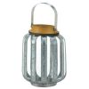 Galvanized Metal Slats Candle Lantern - 8 inches