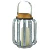 Galvanized Metal Slats Candle Lantern - 8 inches