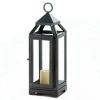 Dark Gray Sleek Candle Lantern - 11 inches