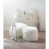 Country White Open Top Metal Candle Lantern - 19 inches