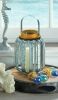Galvanized Metal Slats Candle Lantern - 8 inches