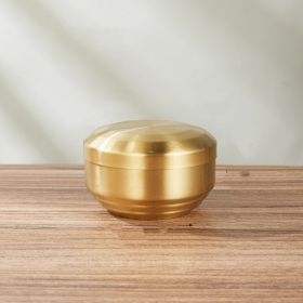 Stainless Steel Bowl Golden Tape Tureen Children's Bowl Household (Color: gold)