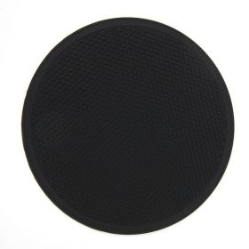 Large Silicone Honeycomb Pattern Round Heat Proof Mat Placemat Meal (Color: black)