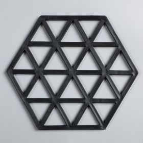 2pcs Nordic Simple Drink Coaster Tableware Pad Stand Mug Cup Mat Insulation Hot Pad Home Necessaire Decor Placemat Silicone Coasters (Color: black)