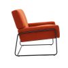 COOLMORE Accent Chair - Modern Industrial Slant Armchair with Metal Frame - Premium High Density Soft Single chair for Living Room Bedroom