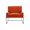 COOLMORE Accent Chair - Modern Industrial Slant Armchair with Metal Frame - Premium High Density Soft Single chair for Living Room Bedroom